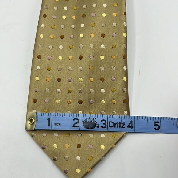 JIM THOMPSON Tan Polka Dot Silk Tie-NWT - Picture 6 of 6